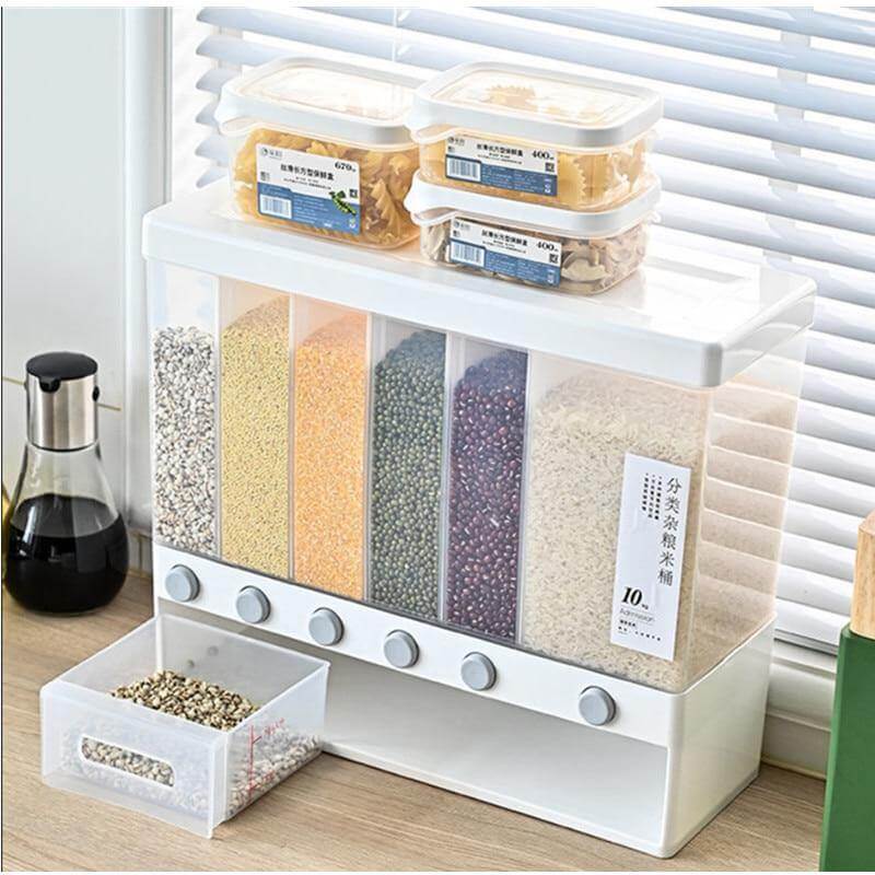 Easy Mount Kitchen Rice Container Storage Bin - Pexav