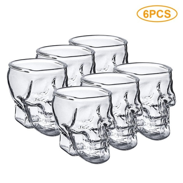 Clear Glass Skeleton Design Coffee Mug