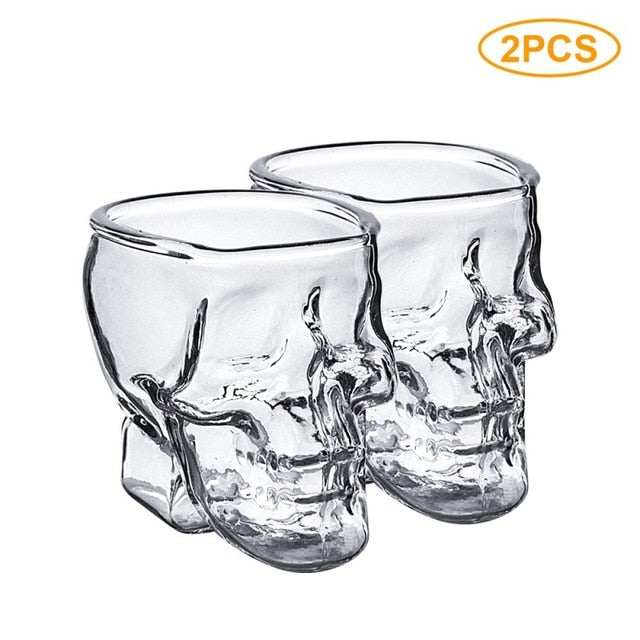 Clear Glass Skeleton Design Coffee Mug