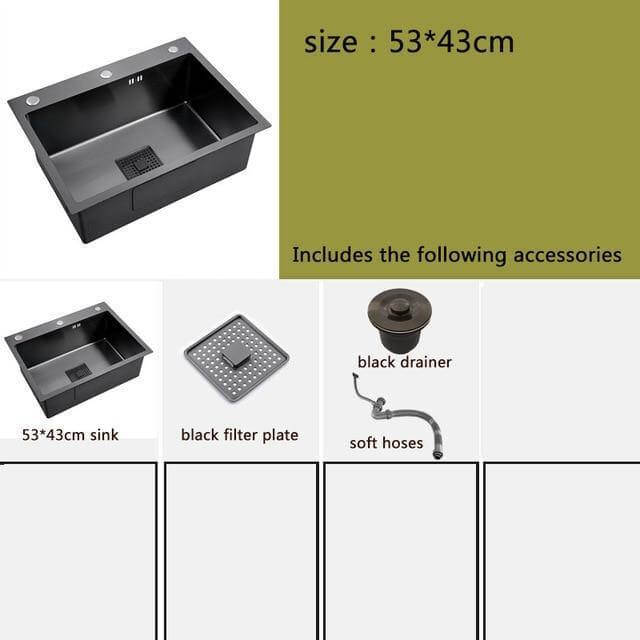 Contemporary Silver Kitchen Basin Sink