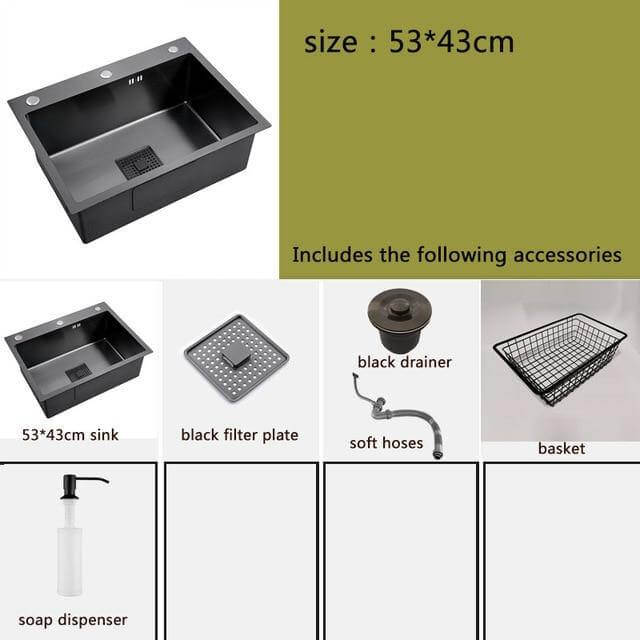 Contemporary Silver Kitchen Basin Sink