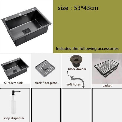 Contemporary Silver Kitchen Basin Sink