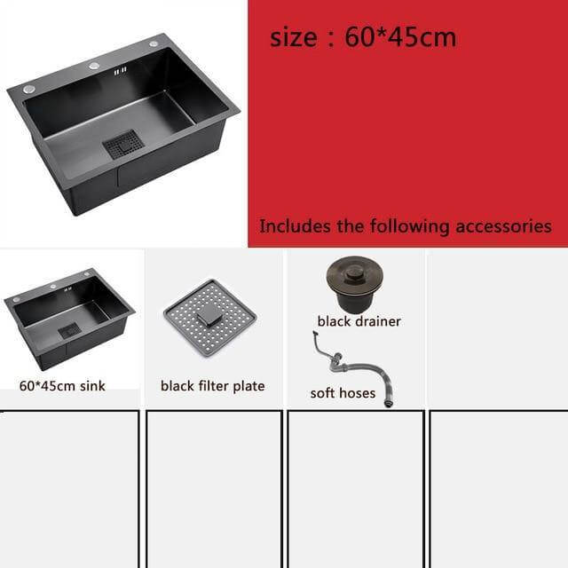 Contemporary Silver Kitchen Basin Sink