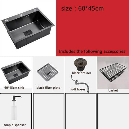 Contemporary Silver Kitchen Basin Sink