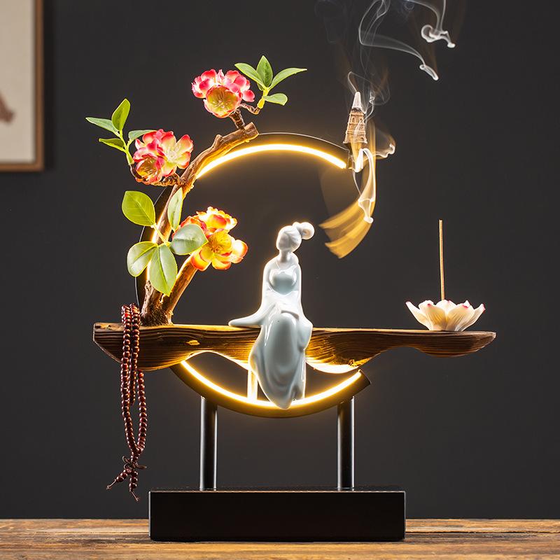 Unique Ceramic Waterfall Incense Holder - Pexav