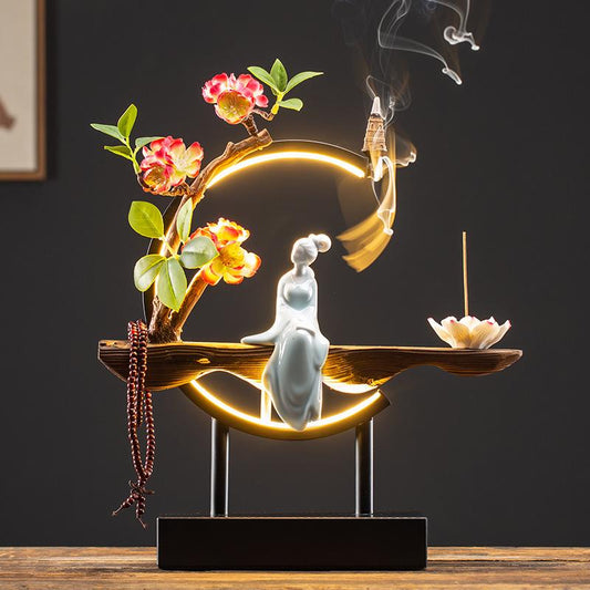Unique Ceramic Waterfall Incense Holder - Pexav