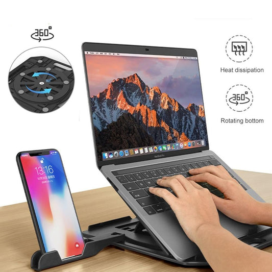 Adjustable Laptop Desk with Phone Mount - Pexav