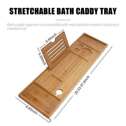 Adjustable Bathtub Tray for Food and Drinks