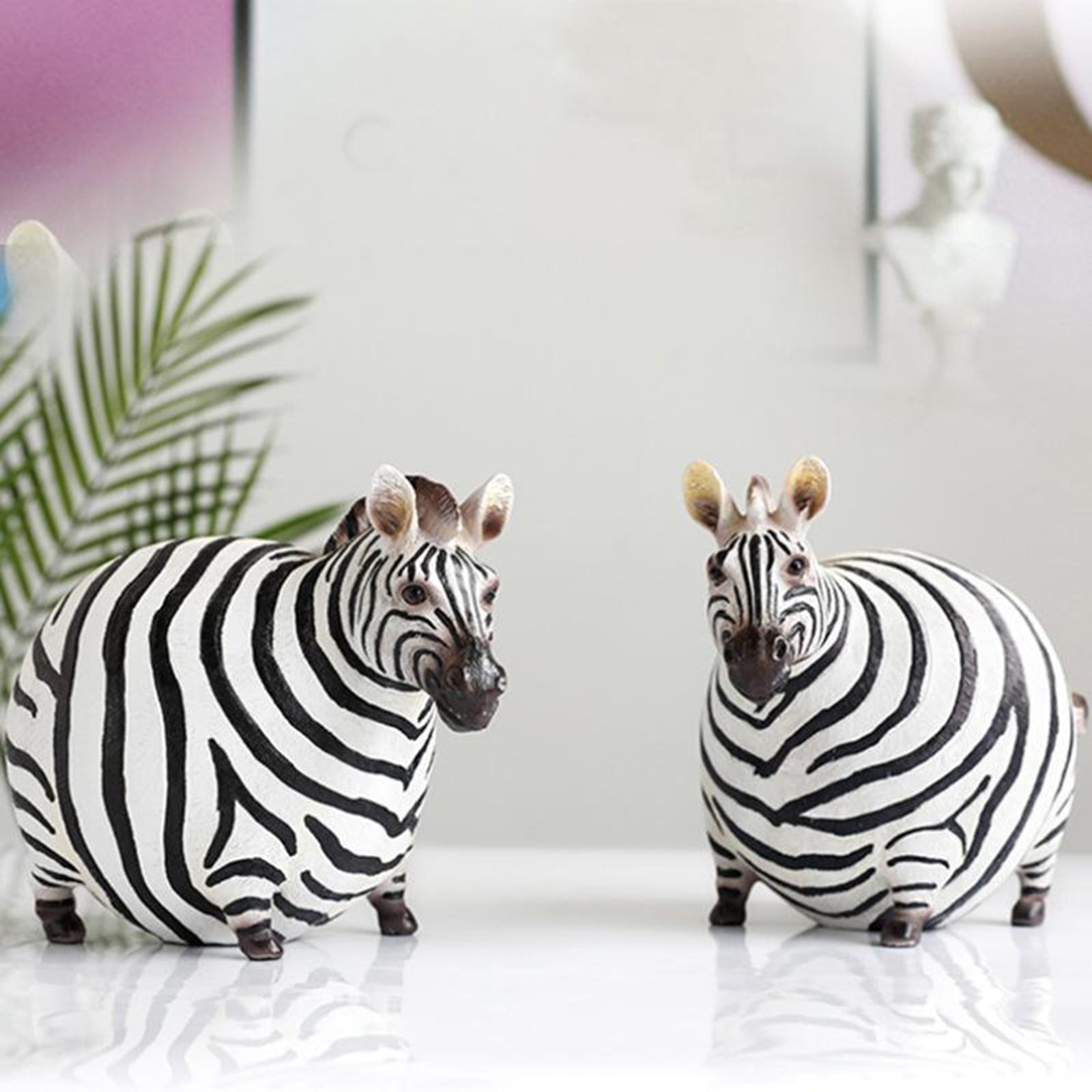 Adorable Animal Zebra Decor Figurines - Pexav