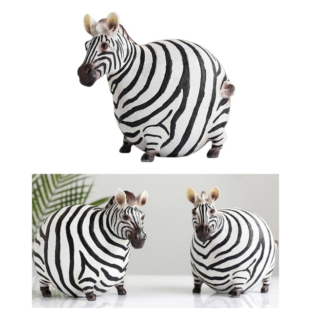 Adorable Animal Zebra Decor Figurines