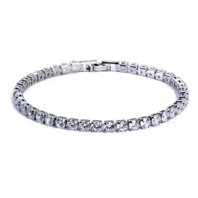 Sparkling Silver Chain Link Bracelet