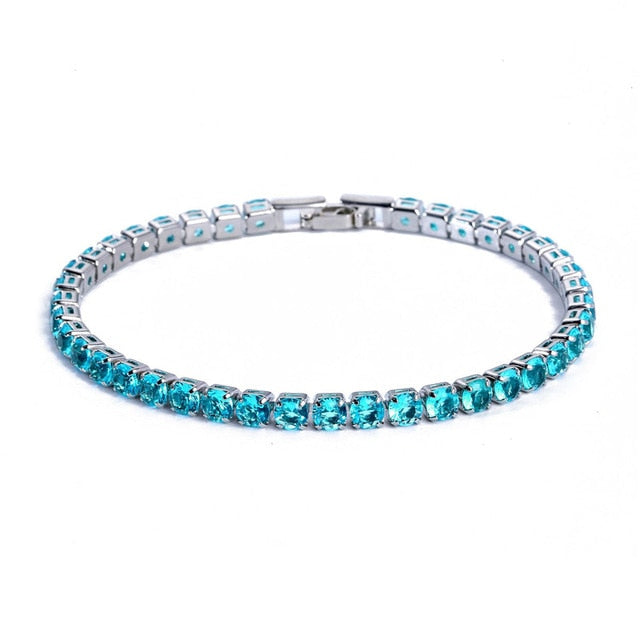 Sparkling Silver Chain Link Bracelet
