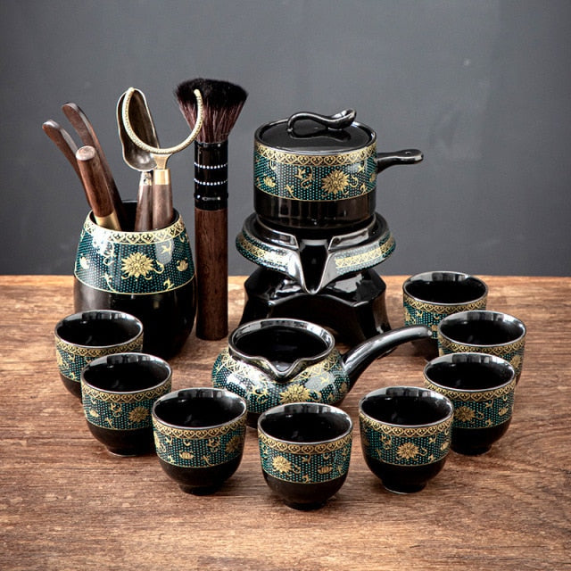 Traditional Asian Antique Porcelain Tea Set