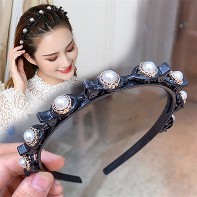 Trendy Dual Barrette Hair Clip Headband