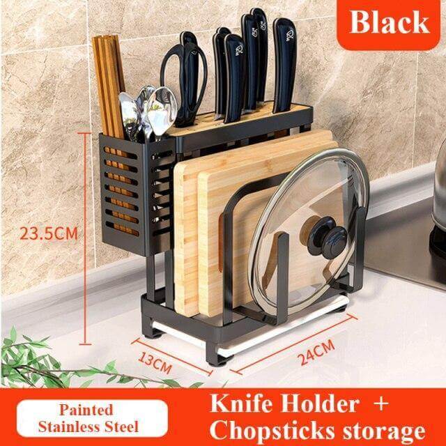 Space Saving Metal Kitchen Tool Holder Rack