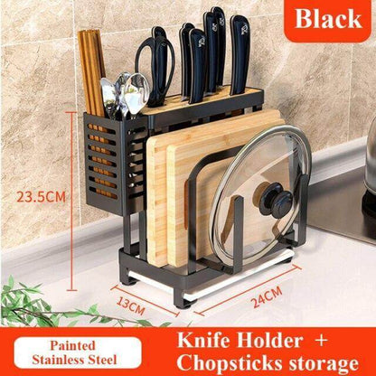 Space Saving Metal Kitchen Tool Holder Rack