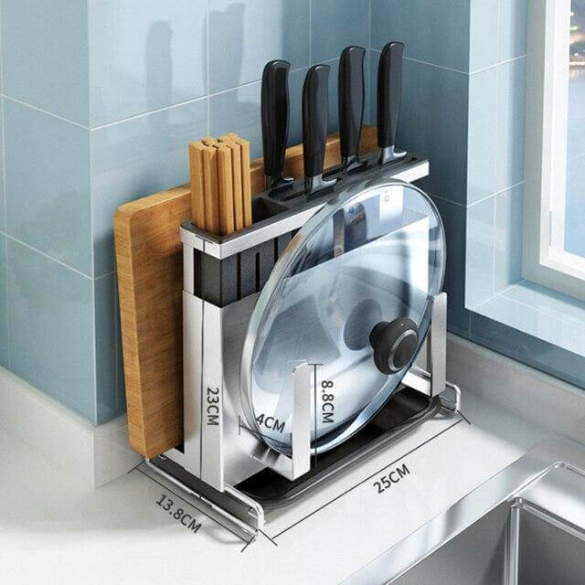 Space Saving Metal Kitchen Tool Holder Rack