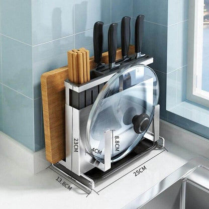 Space Saving Metal Kitchen Tool Holder Rack