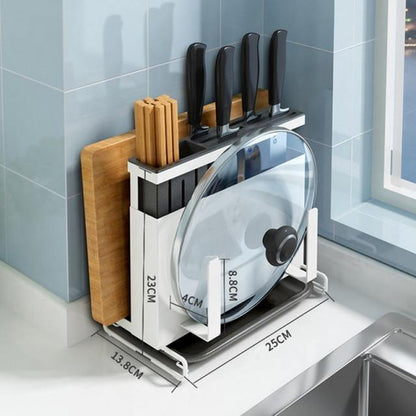 Space Saving Metal Kitchen Tool Holder Rack