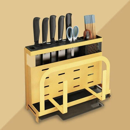 Space Saving Metal Kitchen Tool Holder Rack