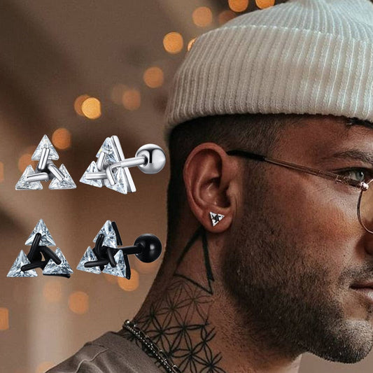 Simple Geometric Triangle Earrings - Pexav