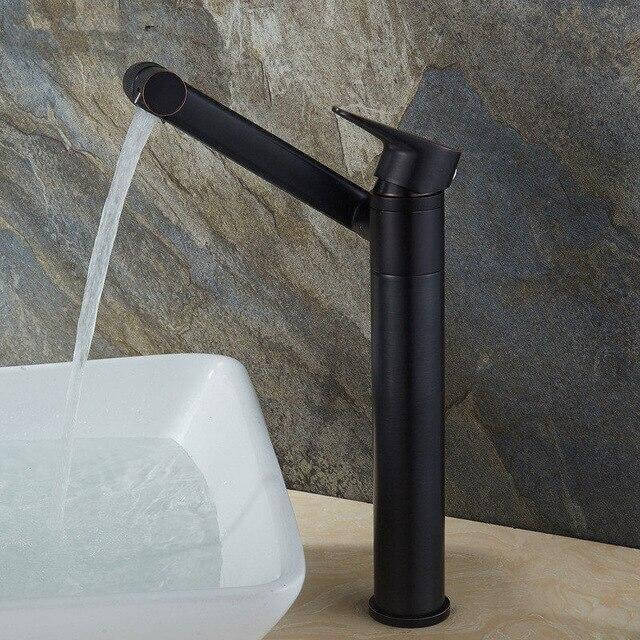 Swivel Spout Matte Single Handle Bathroom Faucet - Pexav