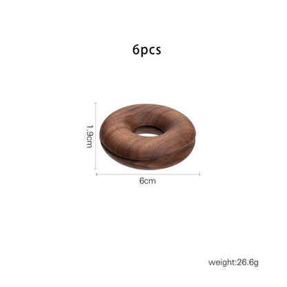 6 Pack Wood Doughnut Bag Sealing Clips