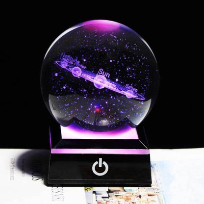 Colorful Glass Planet Table Lamp