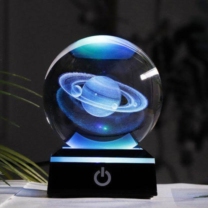 Colorful Glass Planet Table Lamp