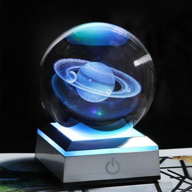 Colorful Glass Planet Table Lamp