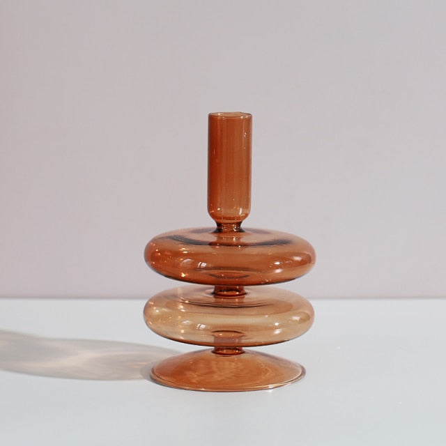 Clear Glass Tealight Candle Holder