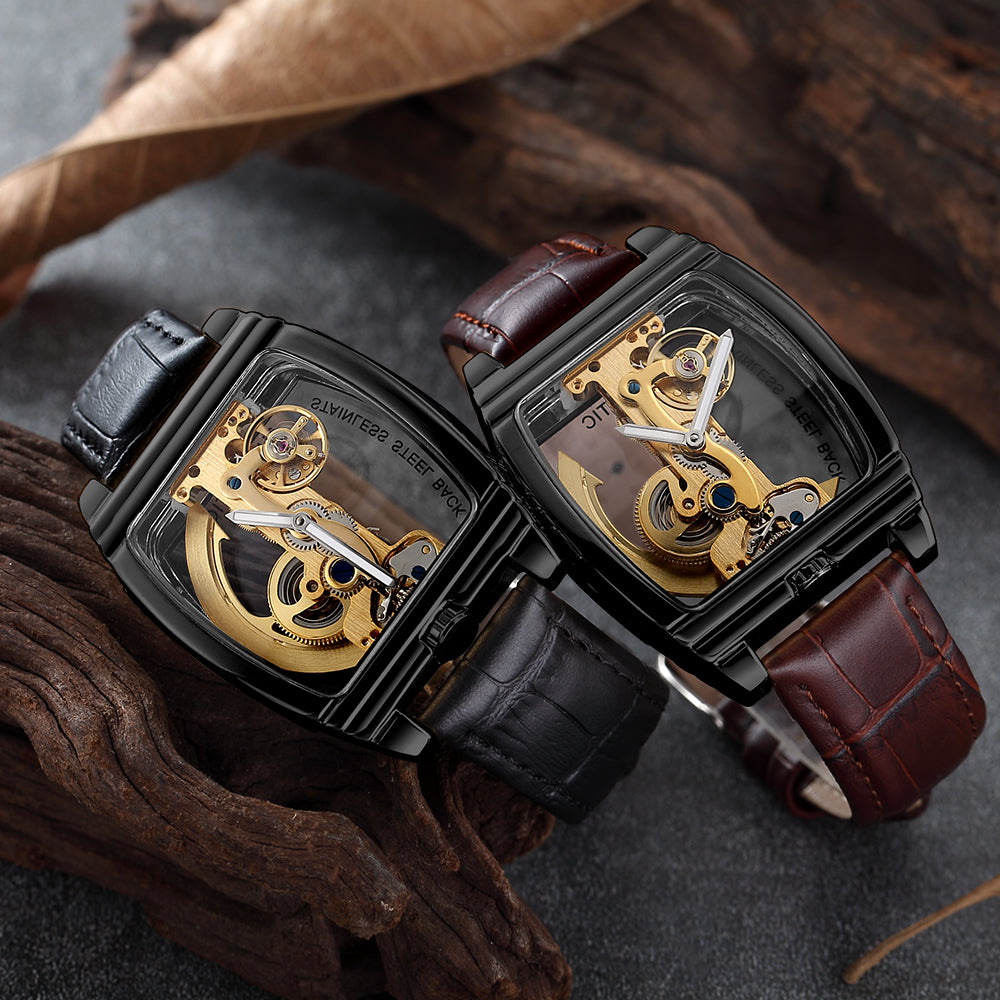 Luxury Automatic See Through Mechanical Mens Watch - Pexav