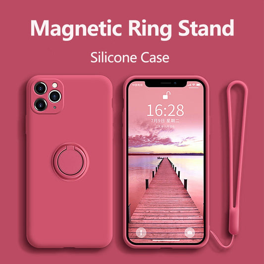 Clear Phone Case with Strong Magnetic Ring Holder - Pexav