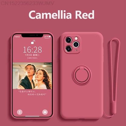 Clear Phone Case with Strong Magnetic Ring Holder