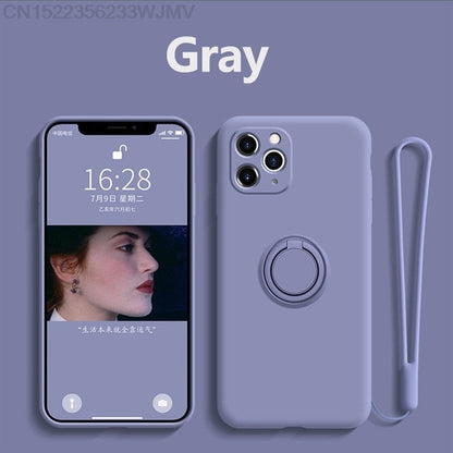 Clear Phone Case with Strong Magnetic Ring Holder