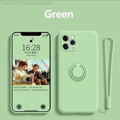 Clear Phone Case with Strong Magnetic Ring Holder