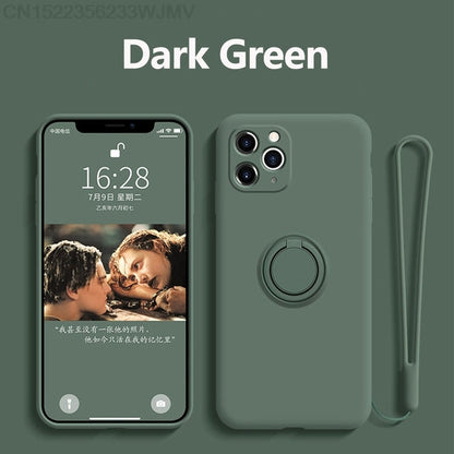 Clear Phone Case with Strong Magnetic Ring Holder