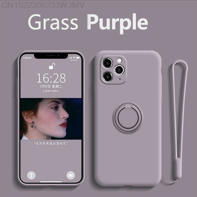 Clear Phone Case with Strong Magnetic Ring Holder