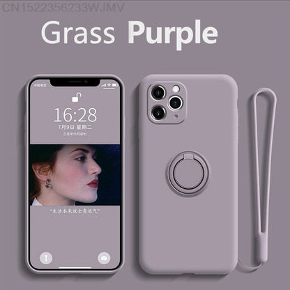 Clear Phone Case with Strong Magnetic Ring Holder