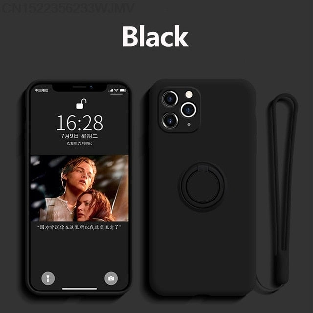 Clear Phone Case with Strong Magnetic Ring Holder