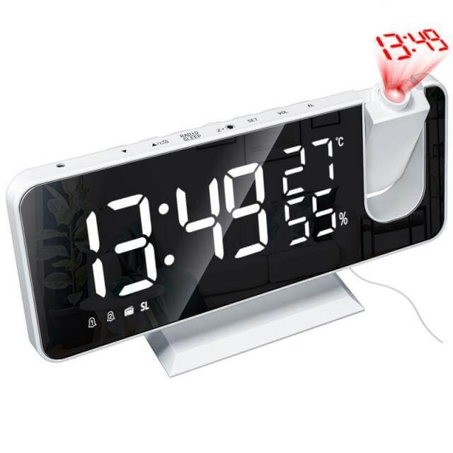 Large Display Projection Alarm Clock