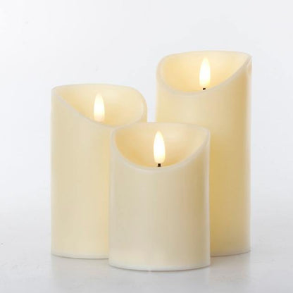 3 Pack Battery Operated Faux Wax Candles