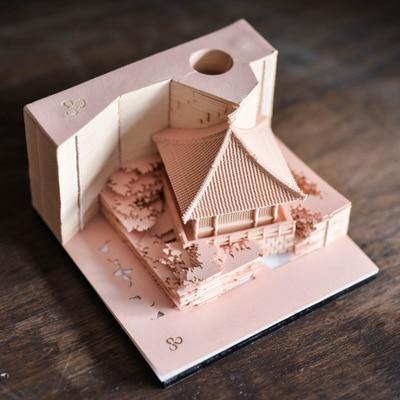 Unique 3D Historic Building Art Paper