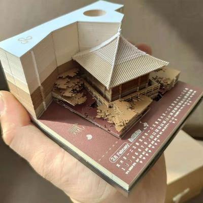 Unique 3D Historic Building Art Paper