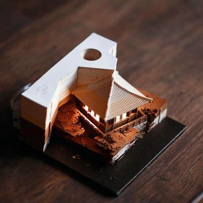 Unique 3D Historic Building Art Paper