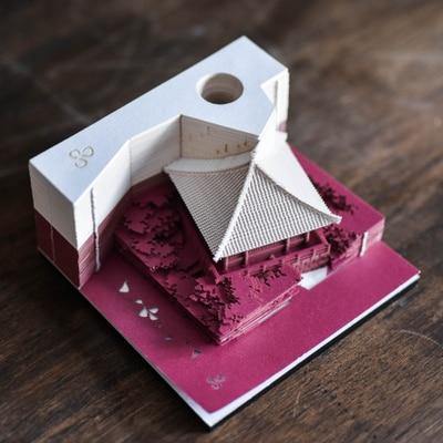 Unique 3D Historic Building Art Paper