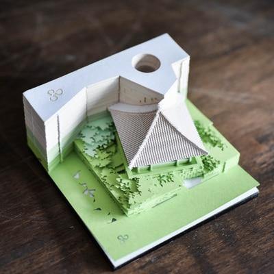 Unique 3D Historic Building Art Paper