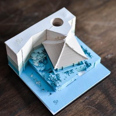 Unique 3D Historic Building Art Paper