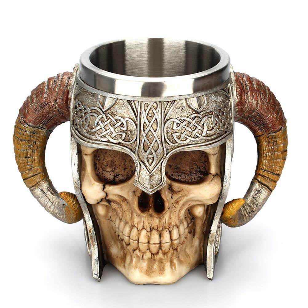 Retro Skull Metal Coffee Mug