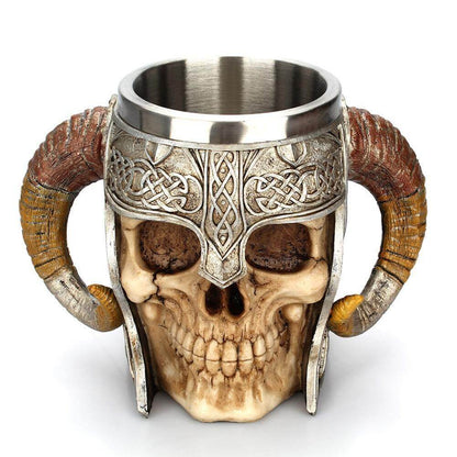 Retro Skull Metal Coffee Mug